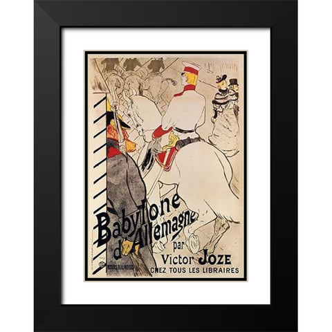 The German Babylon Black Modern Wood Framed Art Print with Double Matting by Toulouse-Lautrec, Henri