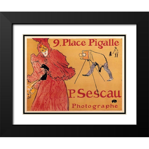 The Photographer Paul Sescau Black Modern Wood Framed Art Print with Double Matting by Toulouse-Lautrec, Henri