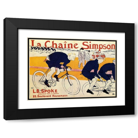The Simpson Chain Black Modern Wood Framed Art Print with Double Matting by Toulouse-Lautrec, Henri
