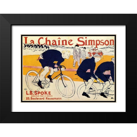 The Simpson Chain Black Modern Wood Framed Art Print with Double Matting by Toulouse-Lautrec, Henri
