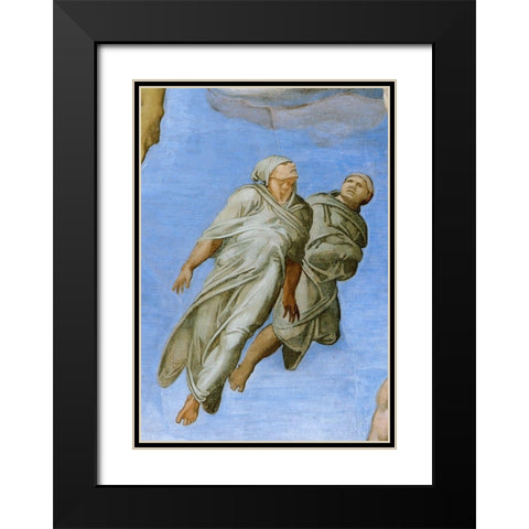 Detail From The Last Judgement 10 Black Modern Wood Framed Art Print with Double Matting by Michelangelo