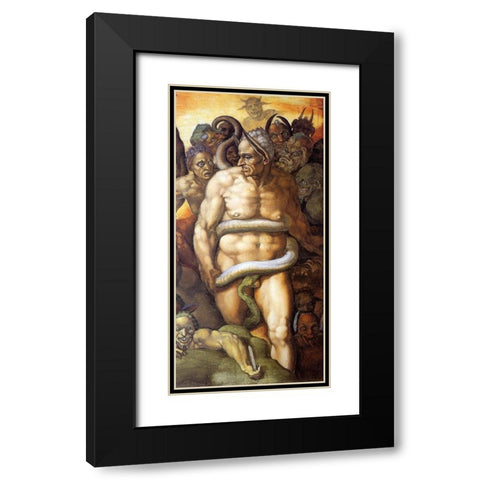 Minos-3 Black Modern Wood Framed Art Print with Double Matting by Michelangelo