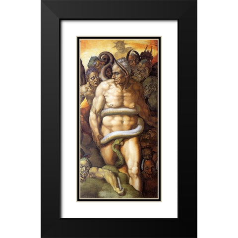 Minos-3 Black Modern Wood Framed Art Print with Double Matting by Michelangelo