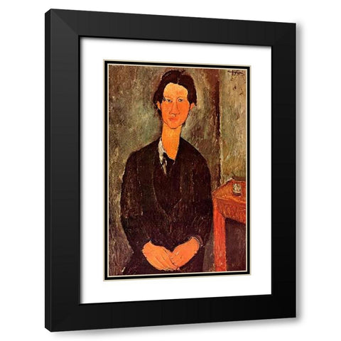 Chaim Soutine 0 Black Modern Wood Framed Art Print with Double Matting by Modigliani, Amedeo