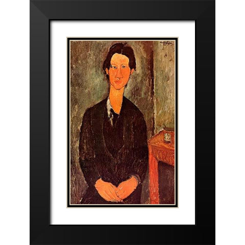 Chaim Soutine 0 Black Modern Wood Framed Art Print with Double Matting by Modigliani, Amedeo