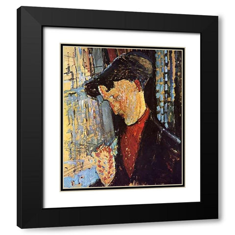 Frank Haviland Black Modern Wood Framed Art Print with Double Matting by Modigliani, Amedeo