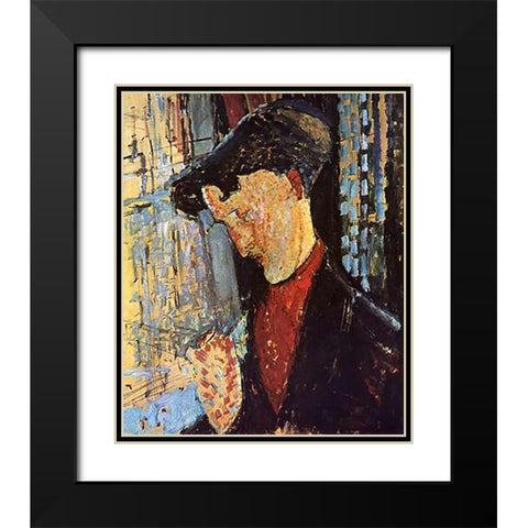 Frank Haviland Black Modern Wood Framed Art Print with Double Matting by Modigliani, Amedeo