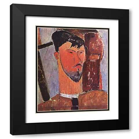 Henri Laurens Black Modern Wood Framed Art Print with Double Matting by Modigliani, Amedeo