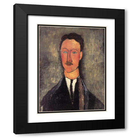Leopold Survage Black Modern Wood Framed Art Print with Double Matting by Modigliani, Amedeo
