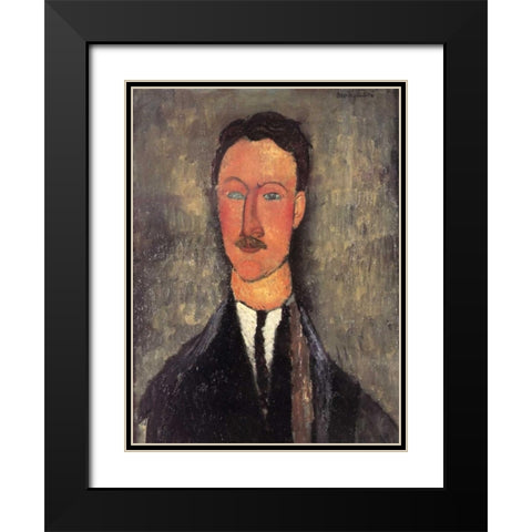 Leopold Survage Black Modern Wood Framed Art Print with Double Matting by Modigliani, Amedeo