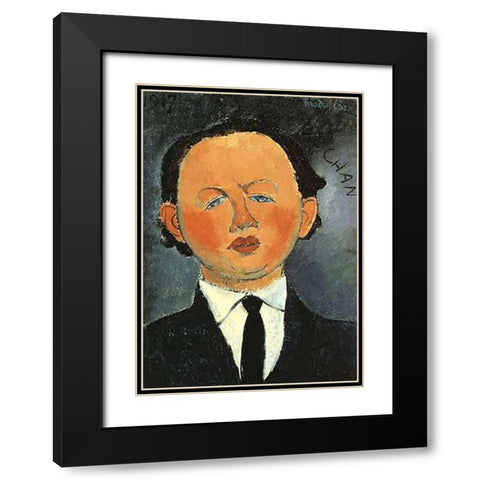 Oscar Miestchaninoff Black Modern Wood Framed Art Print with Double Matting by Modigliani, Amedeo