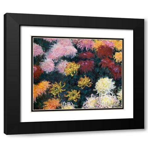 Museumysanthemums Black Modern Wood Framed Art Print with Double Matting by Monet, Claude