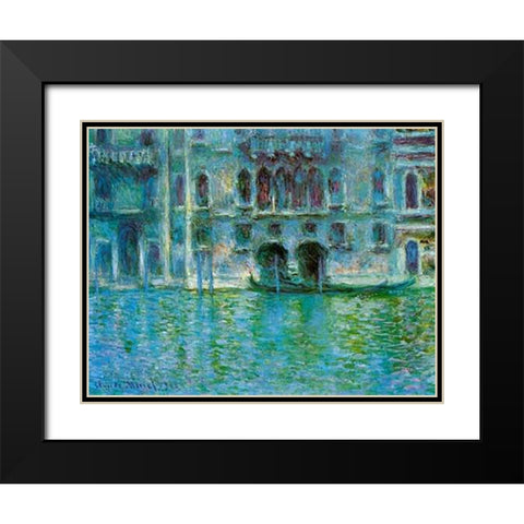 Palazzo da Mula, 1908 Black Modern Wood Framed Art Print with Double Matting by Monet, Claude