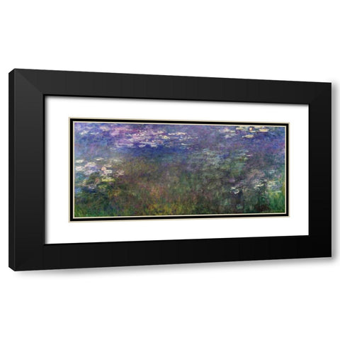 Water Lilies 1916-20 Black Modern Wood Framed Art Print with Double Matting by Monet, Claude