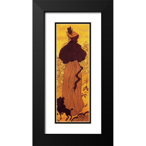 Femme A La Balustrade Black Modern Wood Framed Art Print with Double Matting by Ranson, Paul