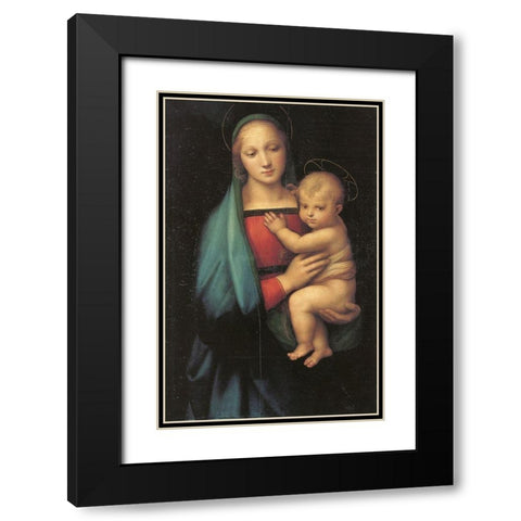 Madonna And Child 3 Black Modern Wood Framed Art Print with Double Matting by Raphael