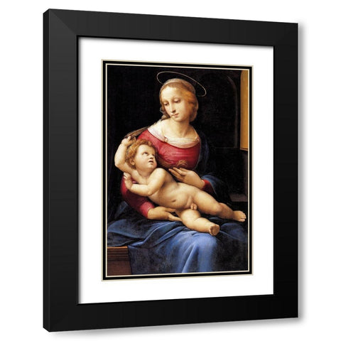 Madonna And Child 4 Black Modern Wood Framed Art Print with Double Matting by Raphael