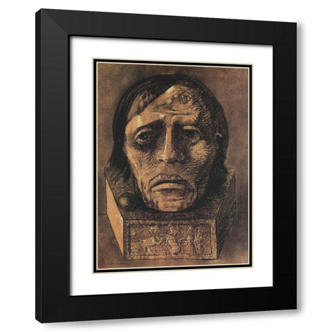 After The Execution Black Modern Wood Framed Art Print with Double Matting by Redon, Odilon