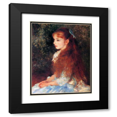 Irene Cahen DAnvers Black Modern Wood Framed Art Print with Double Matting by Renoir, Pierre-Auguste