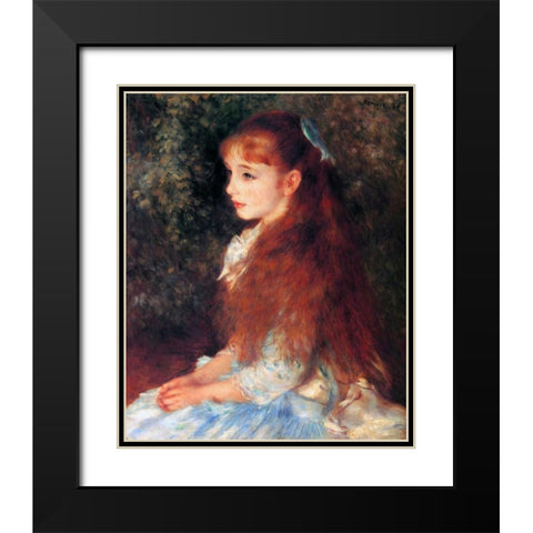 Irene Cahen DAnvers Black Modern Wood Framed Art Print with Double Matting by Renoir, Pierre-Auguste