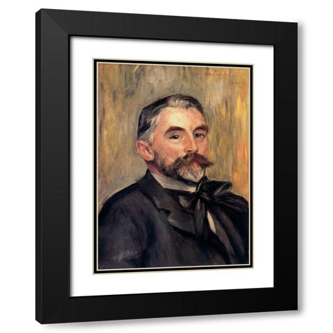 StÃ©phane MallarmÃ© Black Modern Wood Framed Art Print with Double Matting by Renoir, Pierre-Auguste