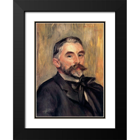 StÃ©phane MallarmÃ© Black Modern Wood Framed Art Print with Double Matting by Renoir, Pierre-Auguste