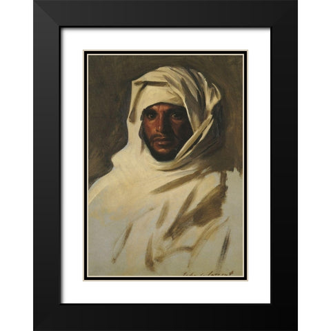 A Bedouin Arab 1891 Black Modern Wood Framed Art Print with Double Matting by Sargent, John Singer