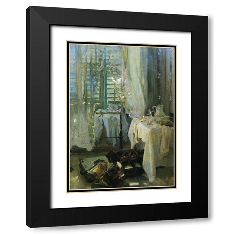 A Hotel Room, after 1900 Black Modern Wood Framed Art Print with Double Matting by Sargent, John Singer