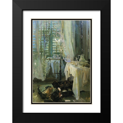 A Hotel Room, after 1900 Black Modern Wood Framed Art Print with Double Matting by Sargent, John Singer