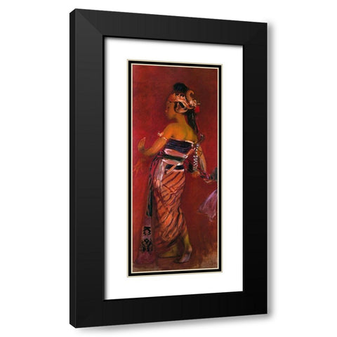 A Javanese Dancer 1889 Black Modern Wood Framed Art Print with Double Matting by Sargent, John Singer