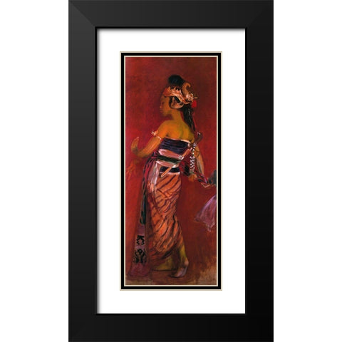 A Javanese Dancer 1889 Black Modern Wood Framed Art Print with Double Matting by Sargent, John Singer