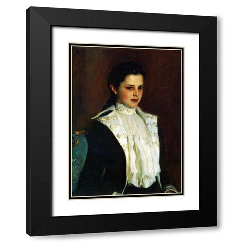 Alice Vanderbilt Shepard Black Modern Wood Framed Art Print with Double Matting by Sargent, John Singer