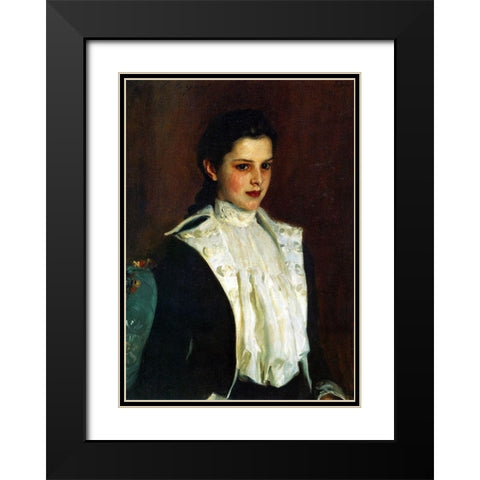 Alice Vanderbilt Shepard Black Modern Wood Framed Art Print with Double Matting by Sargent, John Singer