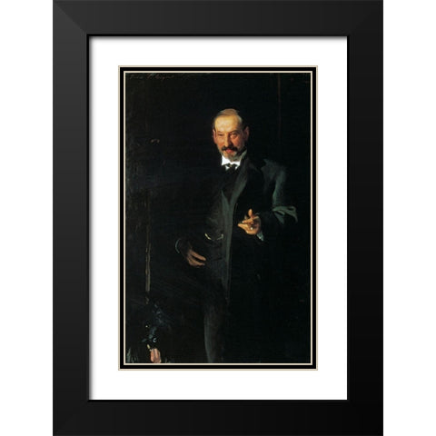 Asher Wertheimer 1898 Black Modern Wood Framed Art Print with Double Matting by Sargent, John Singer