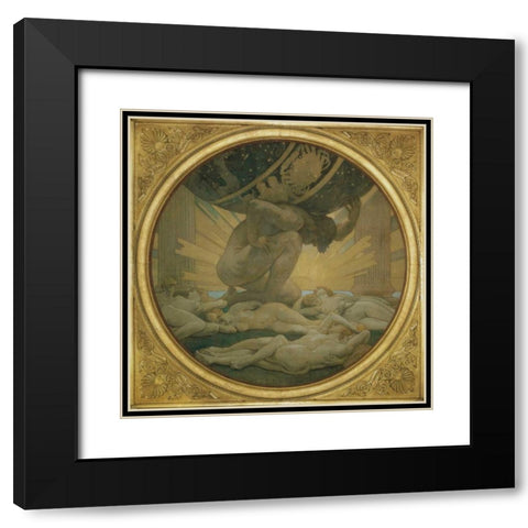 Atlas and the Hesperides, 1922 Black Modern Wood Framed Art Print with Double Matting by Sargent, John Singer