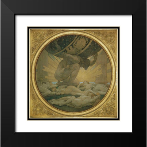 Atlas and the Hesperides, 1922 Black Modern Wood Framed Art Print with Double Matting by Sargent, John Singer