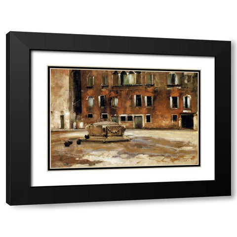 Campo Sant Agnese, Venice, 1882 Black Modern Wood Framed Art Print with Double Matting by Sargent, John Singer