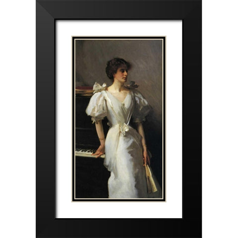 Catherine Vlasto 1897 Black Modern Wood Framed Art Print with Double Matting by Sargent, John Singer