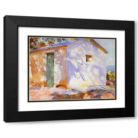 Corfu, Lights and Shadows Black Modern Wood Framed Art Print with Double Matting by Sargent, John Singer