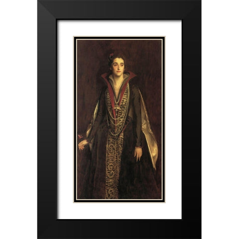 Countess of Rocksavage Black Modern Wood Framed Art Print with Double Matting by Sargent, John Singer