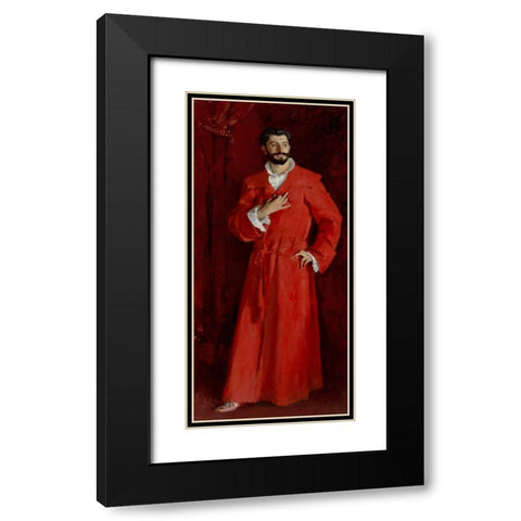 Doctor Pozzi at Home, 1881 Black Modern Wood Framed Art Print with Double Matting by Sargent, John Singer