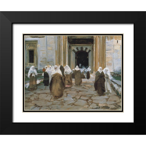 Door of a Mosque, 1891 Black Modern Wood Framed Art Print with Double Matting by Sargent, John Singer