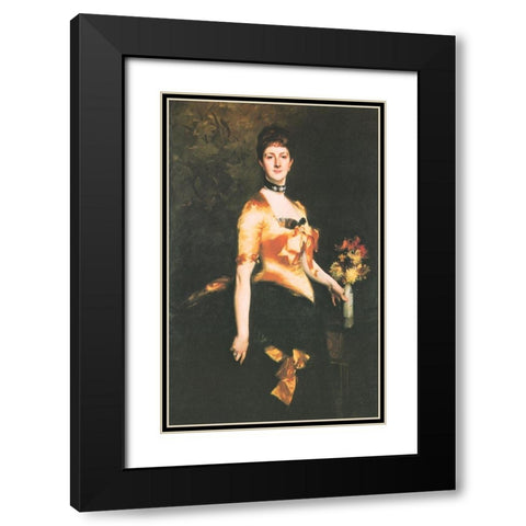 Edith Lady Playfair, nÃ©e Edith Russell, 1884 Black Modern Wood Framed Art Print with Double Matting by Sargent, John Singer