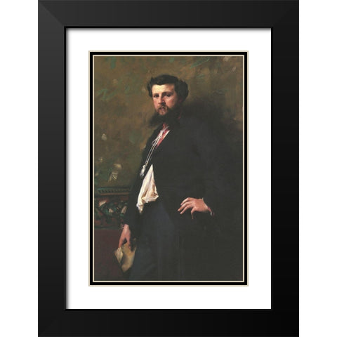 Edouard Pailleron 1879 Black Modern Wood Framed Art Print with Double Matting by Sargent, John Singer