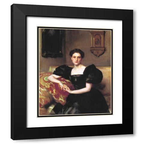 Elizabeth Winthrop Chandler Black Modern Wood Framed Art Print with Double Matting by Sargent, John Singer