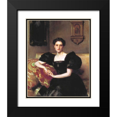Elizabeth Winthrop Chandler Black Modern Wood Framed Art Print with Double Matting by Sargent, John Singer