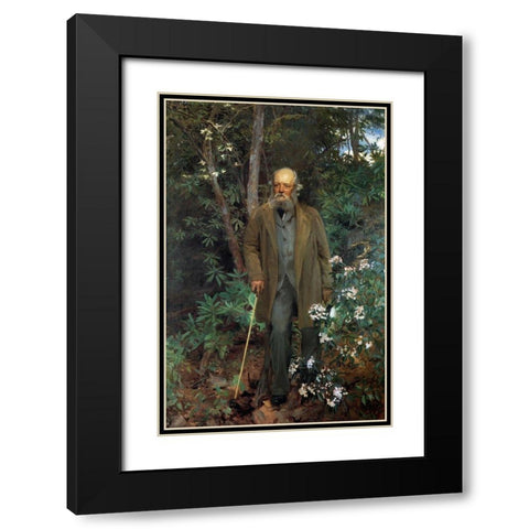 Frederick Law Olmsted Black Modern Wood Framed Art Print with Double Matting by Sargent, John Singer