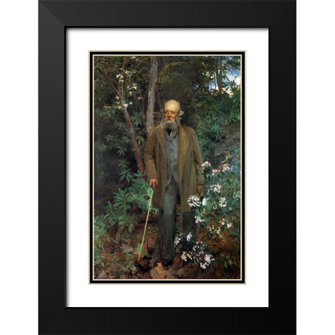 Frederick Law Olmsted Black Modern Wood Framed Art Print with Double Matting by Sargent, John Singer