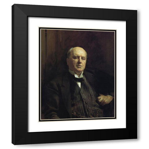 Henry James Black Modern Wood Framed Art Print with Double Matting by Sargent, John Singer