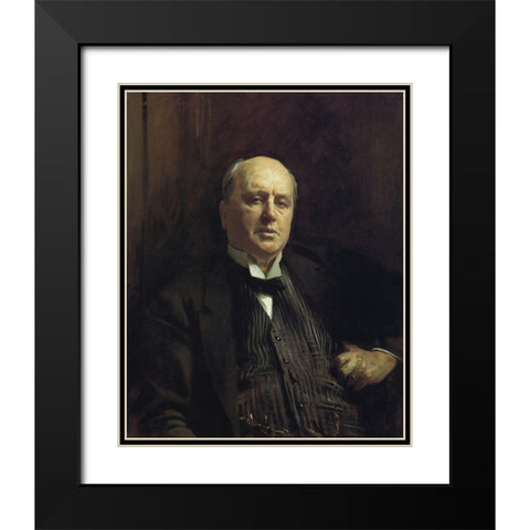 Henry James Black Modern Wood Framed Art Print with Double Matting by Sargent, John Singer